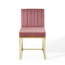 Load image into Gallery viewer, Carriage Channel Tufted Sled Base Performance Velvet Dining Chair by Modway
