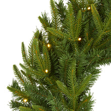 Load image into Gallery viewer, 24" Long Pine Artificial Christmas Wreath with 35 Clear LED Lights
