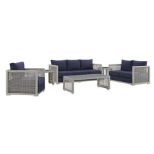 Load image into Gallery viewer, Aura 6 Piece Outdoor Patio Wicker Rattan Set by Modway

