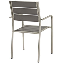Load image into Gallery viewer, Shore Outdoor Patio Aluminum Dining Rounded Armchair Set of 2 by Modway
