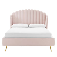 Load image into Gallery viewer, Lana Performance Velvet Queen Wingback Platform Bed by Modway

