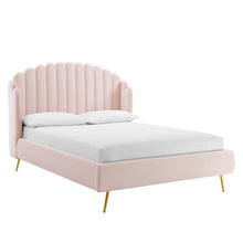 Load image into Gallery viewer, Lana Performance Velvet Queen Wingback Platform Bed by Modway

