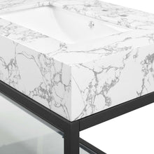 Load image into Gallery viewer, Kingsley 60" Black Stainless Steel Bathroom Vanity by Modway
