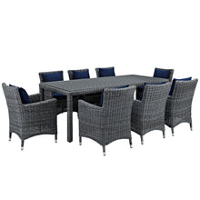 Load image into Gallery viewer, Summon 9 Piece Outdoor Patio Sunbrella¨ Dining Set by Modway
