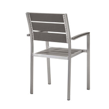 Load image into Gallery viewer, Shore Outdoor Patio Aluminum Dining Armchair Set of 2 by Modway
