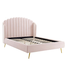 Load image into Gallery viewer, Lana Performance Velvet Queen Wingback Platform Bed by Modway
