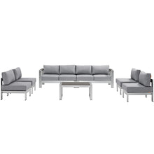 Load image into Gallery viewer, Shore 7 Piece Outdoor Patio Sectional Sofa Set by Modway
