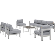 Load image into Gallery viewer, Shore 7 Piece Outdoor Patio Sectional Sofa Set by Modway
