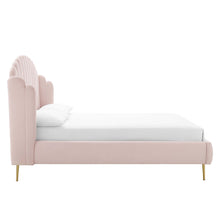 Load image into Gallery viewer, Lana Performance Velvet Queen Wingback Platform Bed by Modway
