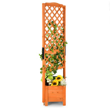 Load image into Gallery viewer, 71" Raised Garden Bed with Trellis and Planter Box-Orange
