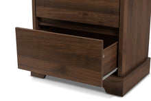 Load image into Gallery viewer, Baxton Studio Burnwood Modern and Contemporary Walnut Brown Finished Wood 2-Drawer Bookcase
