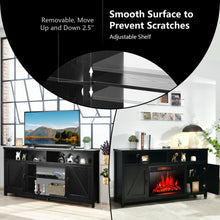 Load image into Gallery viewer, 59 Inch TV Stand Media Center Console Cabinet with Barn Door for TV's 65 Inch-Black
