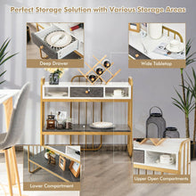 Load image into Gallery viewer, Console Table with Drawer Storage Shelf Wide Tabletop-White
