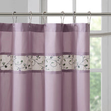 Load image into Gallery viewer, Faux Silk Embroidered Floral Shower Curtain -72X72" MP70-3453 By Olliix
