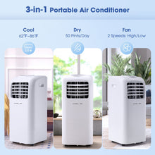 Load image into Gallery viewer, 8000 BTU(Ashrae) Portable Air Conditioner with Remote Control
