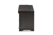 Load image into Gallery viewer, Baxton Studio Leo Modern and Contemporary Dark Brown Wood 2-Drawer Shoe Storage Bench
