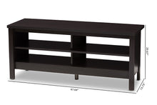Load image into Gallery viewer, Baxton Studio Sloane Modern and Contemporary Wenge Brown Finished TV Stand
