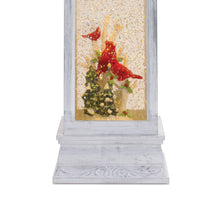 Load image into Gallery viewer, LED Snow Globe Lantern with Cardinal Bird Scene 12.74"H
