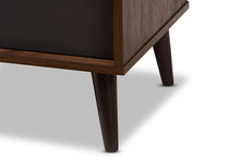 Load image into Gallery viewer, Baxton Studio Samuel Mid-Century Modern Brown and Dark Grey Finished TV Stand

