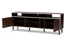 Load image into Gallery viewer, Baxton Studio Marion Mid-Century Modern Brown and White Finished TV Stand
