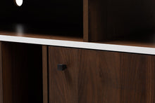 Load image into Gallery viewer, Baxton Studio Marion Mid-Century Modern Brown and White Finished TV Stand
