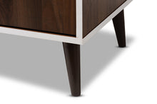 Load image into Gallery viewer, Baxton Studio Marion Mid-Century Modern Brown and White Finished TV Stand
