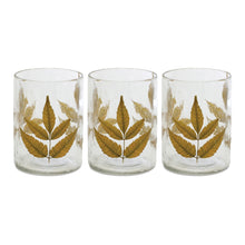 Load image into Gallery viewer, Dried Leaf Glass Candle Holder (Set of 3)
