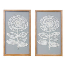 Load image into Gallery viewer, Framed Paper Mache Flower Wall Art (Set of 2)
