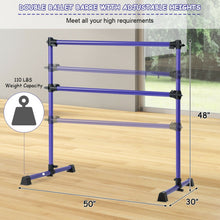 Load image into Gallery viewer, 4ft Portable Height Adjustable Freestanding Ballet Barre-Purple
