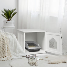 Load image into Gallery viewer, Sidetable Nightstand Weatherproof Multi-function Cat House-White
