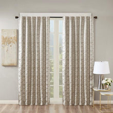 Load image into Gallery viewer, Sunsmart Cassius Marble Jacquard Total Blackout Rod Pocket/Back Tab Curtain Panel SS40-0099 By Olliix
