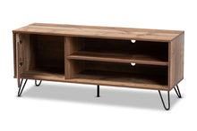 Load image into Gallery viewer, Baxton Studio Iver Modern and Contemporary Rustic Oak Finished 1-Door Wood TV Stand
