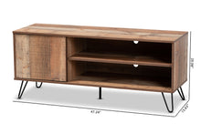 Load image into Gallery viewer, Baxton Studio Iver Modern and Contemporary Rustic Oak Finished 1-Door Wood TV Stand
