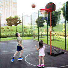 Load image into Gallery viewer, Adjustable Basketball Hoop System Stand Portable with 2 Wheels Fillable Base-Black &amp; Red
