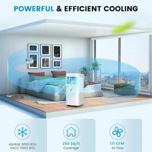 Load image into Gallery viewer, 4-in-1 8000 BTU Air Conditioner with Cool Fan Dehumidifier and Sleep Mode-White
