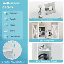 Load image into Gallery viewer, Bathroom Floor Cabinet with X-Frame and Adjustable Shelf
