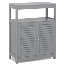 Load image into Gallery viewer, Freestanding Bathroom Floor Cabinet with Double Shutter Doors-Gray
