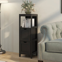 Load image into Gallery viewer, Wooden Bathroom Floor Cabinet with Removable Drawers-Black
