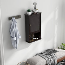 Load image into Gallery viewer, Bathroom Wall Mount Storage Cabinet Single Door with Height Adjustable Shelf-Rustic Brown
