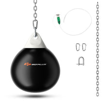 Load image into Gallery viewer, 18 Inch 110 Pound Heavy Punching Water Aqua Bag with Adjustable Metal Chain-Black
