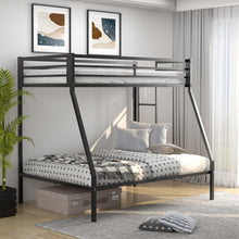 Load image into Gallery viewer, Twin-Over-Full Bunk Bed with Safety Rail and Ladder for Kids
