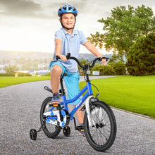 Load image into Gallery viewer, 18 Feet Kid's Bike with Removable Training Wheels-Blue
