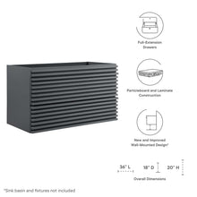 Load image into Gallery viewer, Render 36" Wall-Mount Bathroom Vanity Cabinet (Sink Basin Not Included) by Modway
