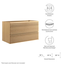 Load image into Gallery viewer, Render 36" Wall-Mount Bathroom Vanity Cabinet (Sink Basin Not Included) by Modway
