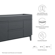 Load image into Gallery viewer, Render 48" Single Sink Compatible (not included) Bathroom Vanity Cabinet by Modway
