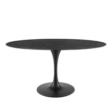Load image into Gallery viewer, Lippa 60" Oval Faux Marble Dining Table by Modway
