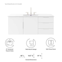 Load image into Gallery viewer, Vitality 48" Double or Single Sink Compatible (Not Included) Bathroom Vanity Cabinet by Modway
