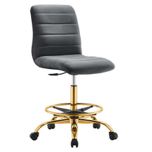 Load image into Gallery viewer, Ripple Armless Performance Velvet Drafting Chair by Modway

