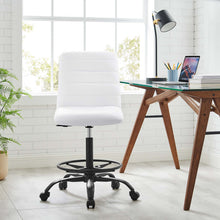 Load image into Gallery viewer, Ripple Armless Vegan Leather Drafting Chair by Modway
