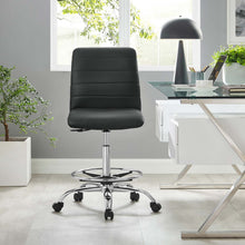 Load image into Gallery viewer, Ripple Armless Vegan Leather Drafting Chair by Modway
